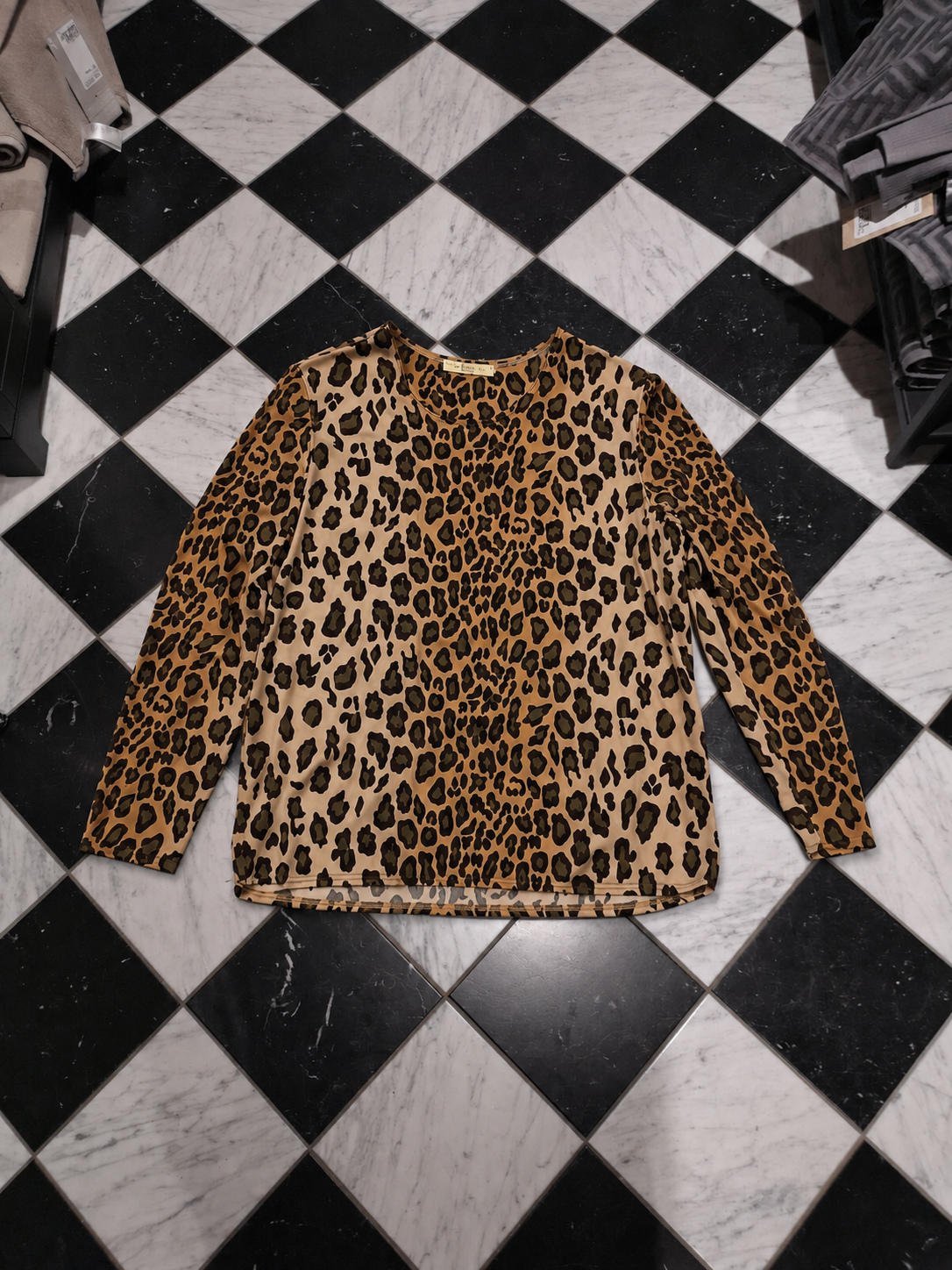 Leopard-Print Long-Sleeve Top