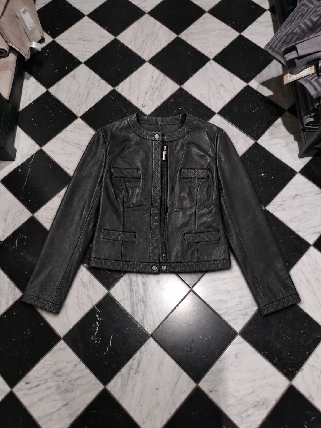 Cara Black Leather Jacket