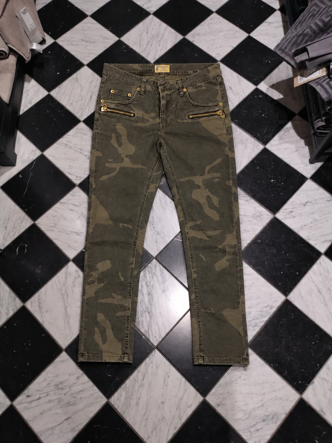 APPARTEMENT Khaki Camouflage Skinny Pants